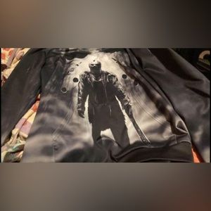 Jason Hoodie, Size 2XL, no known brand, color black, grey, white